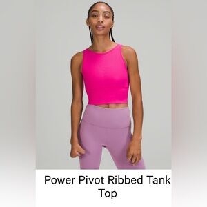 Lululemon power Pivot Ribbed Tank Top size 6